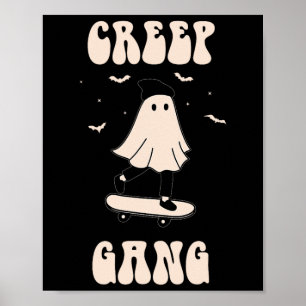 Poster Gang Creep Fantôme Planche à Roulettes Drôle Hallo