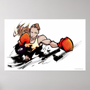 Poster Gant de boxe de port de femme