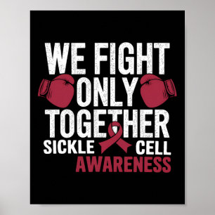 Poster Gant de boxe de sensibilisation à la faucille Nous