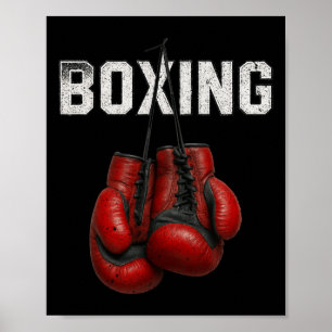 Poster Gants de boxe Boxer Martial Art Sport Kickboxer Wo