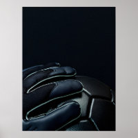Gants de Gardien de But Sombres Détail de Proximit