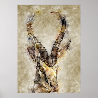 Poster Gaqzelle Vintage d'art mural