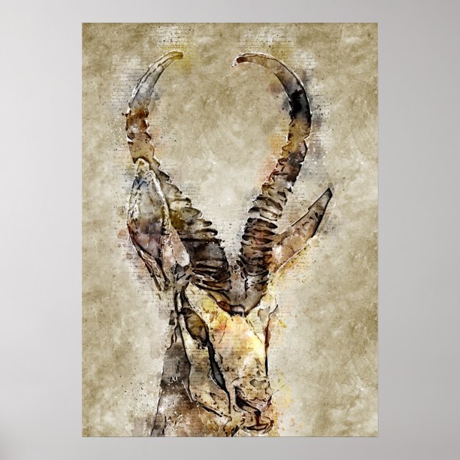 Poster Gaqzelle Vintage d'art mural (Devant)