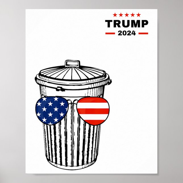 Poster Garbyge Pour Trump 2024 Garge Truck Trash Peut Vot (Devant)