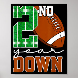 Poster Garçon 2ème année de football d'automne Anniversai