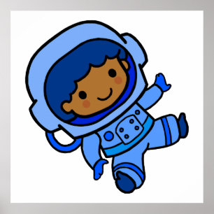 Poster garçon astronaute
