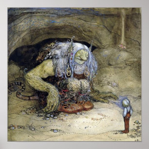 Poster « Garçon au troll » de John Bauer