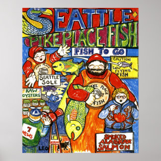 Poster Garçon avec crabe