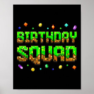 Poster Garçon d'anniversaire Enfant Équipe d'anniversaire