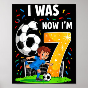 Poster Garçon d'anniversaire j'avais 6 ans maintenant j'a