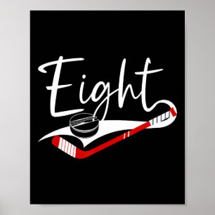 Poster Garçon de 8 ans hockey sur glace pour 8e anniversa