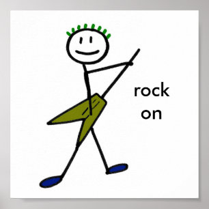 Poster Garçon de guitare électrique