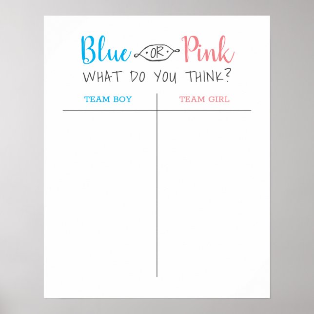 Poster Garçon ou fille Bébé Genre Reveillez Guess (Devant)