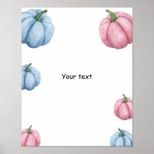 Poster Garçon ou fille nous CITROUILLE genre révéler votr