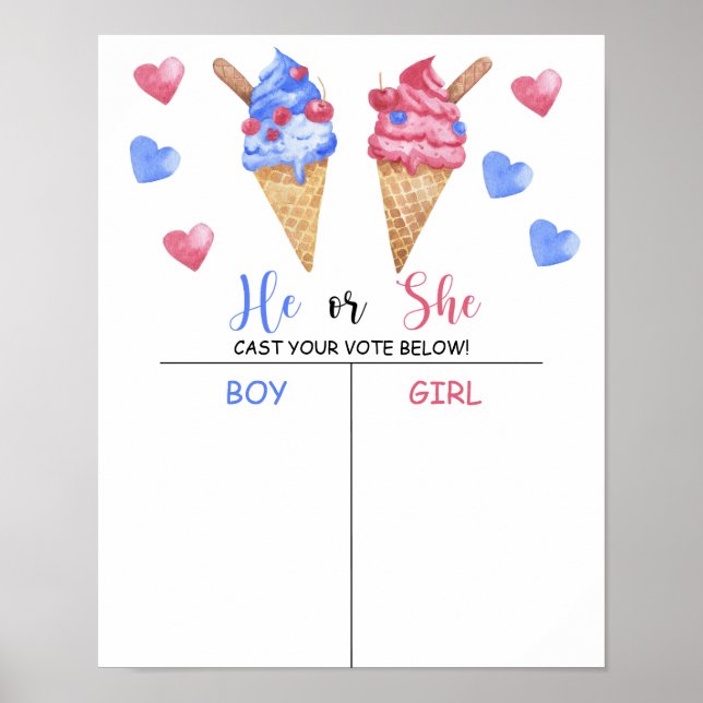 Poster Garçon ou fille que nous connaissons le sexe révél (Devant)
