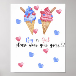 Poster Garçon ou fille s'il vous plaît porter votre devis