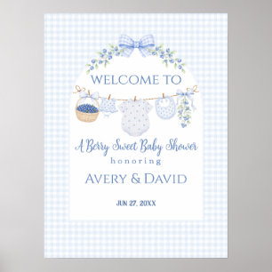 Poster Garçon tout doux myrtille Baby Shower