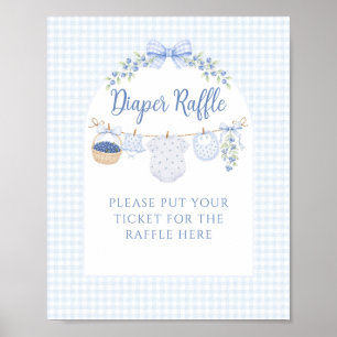 Poster Garçon tout doux myrtille Baby Shower couche