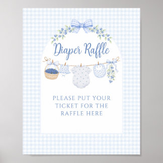 Poster Garçon tout doux myrtille Baby Shower couche