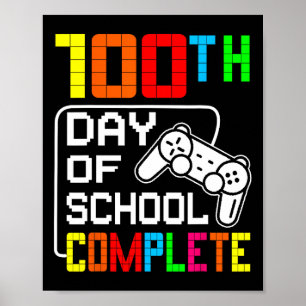 Poster Garçons 100ème Jour De L'École Complet Vidéo Game 