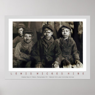 Poster Garçons de briseur par Lewis Wickes Hine