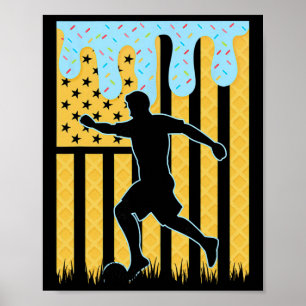 Poster Garçons de Drip de Football qui dégoulinent de gla