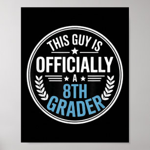 Poster Garçons de retour à l'école 8e année 2025 Premier