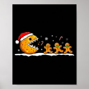 Poster Garçons drôles de fabrication de biscuits de Noël