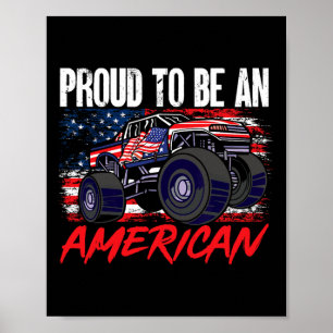 Poster Garçons Enfants Fier D'Être Un 4 juillet Américain