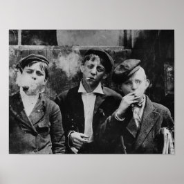 Poster Garçons Fumeurs Cigarettes