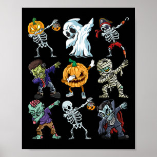 Poster Garçons Halloween Skeleton Jack-o'-lantern Zombie