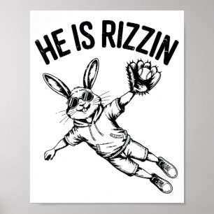 Poster Garçons Il Est Ressuscité Lapin Visage Lunettes De