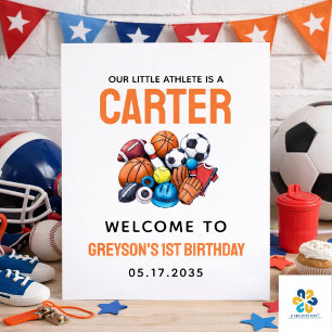 Poster Garçons Modernes Ballons Sportifs Toute Étoile 1er