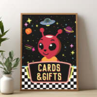 Garçons Néon Galaxie Espace Cartes Cadeaux Alien P