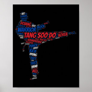 Poster Garçons Tang Soo Do Karaté Formation Arts Martiaux