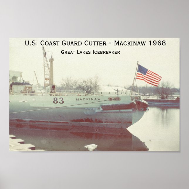 Poster Garde côtière américaine Mackinaw Icebreaker (Devant)