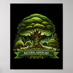 Poster Garde D'Arbor National Pour Une Bonne Journée D'Ar