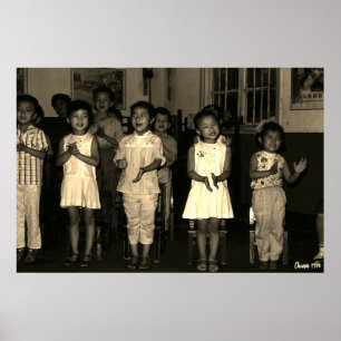 Poster Garde d'enfants Vintage Chine Changsha