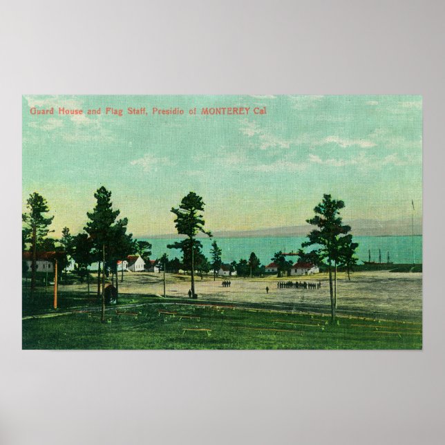 Poster Garde House, Drapeau Vue du personnel au Presidio (Devant)