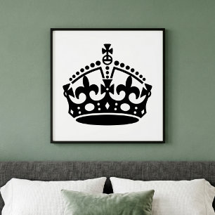 Poster Garde ton calme et continue Couronne