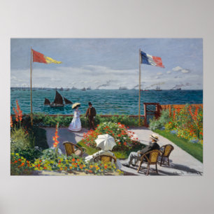 Poster Garden at Sainte-Adresse by Claude Monet