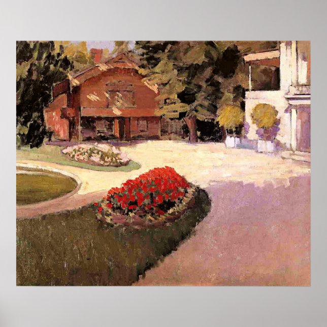 Poster Garden at Yerres, fine art painting, (Devant)