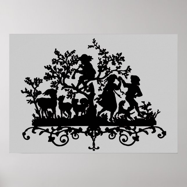 Poster Garden Party Avec Enfants Danse (Devant)