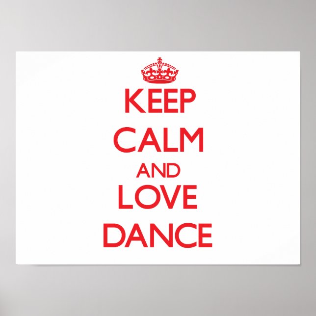 Poster Garder calme et amour Danse (Devant)