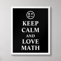 Garder calme et amour Math Symboles de la typograp