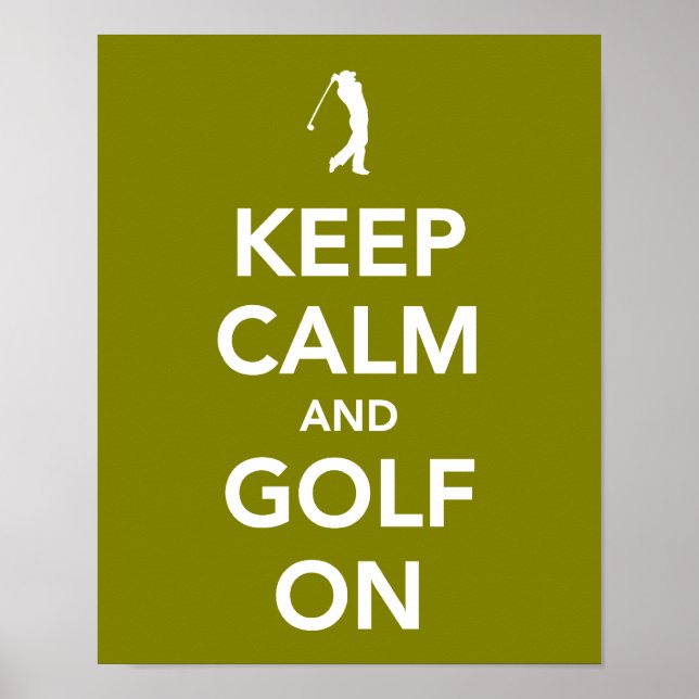 Poster GARDER calme et golf sur vert (Devant)