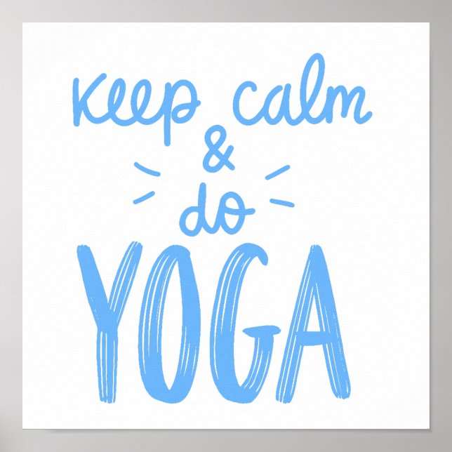 Poster garder calme faire du yoga (Devant)