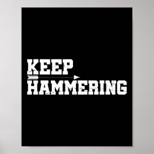 Poster Garder Hammering tir à l'arc Motivationnel tir à l