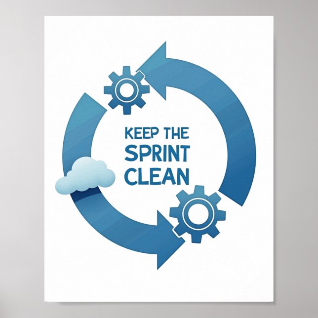Poster Garder la sprint propre (Devant)
