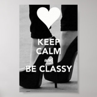 Poster garder le calme et être classe